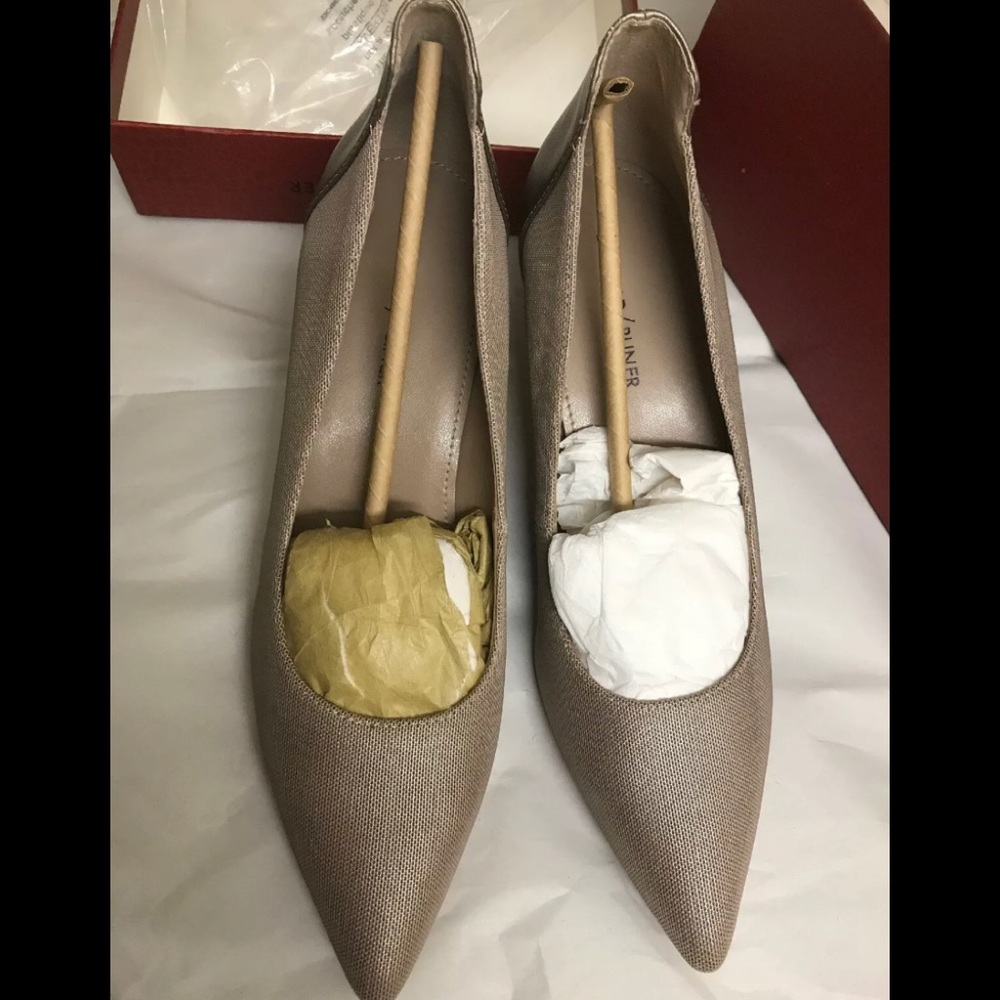 Donald J Pliner Flory Heel Metallic Mesh Pumps